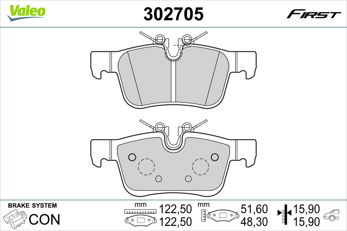 VALEO Fékbetét, mind 302705_VALEO